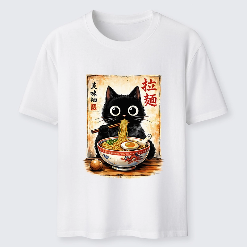 Tokyo-Tiger Cute Cat Slurping Ramen Classic T-Shirt