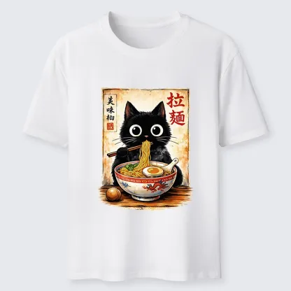 Tokyo-Tiger Cute Cat Slurping Ramen Classic T-Shirt