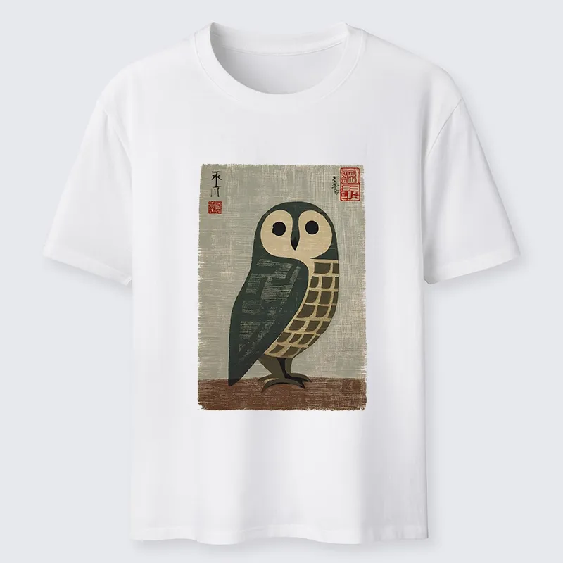 Tokyo-Tiger Traditional Owl In Japanese Art Classic T-Shirt