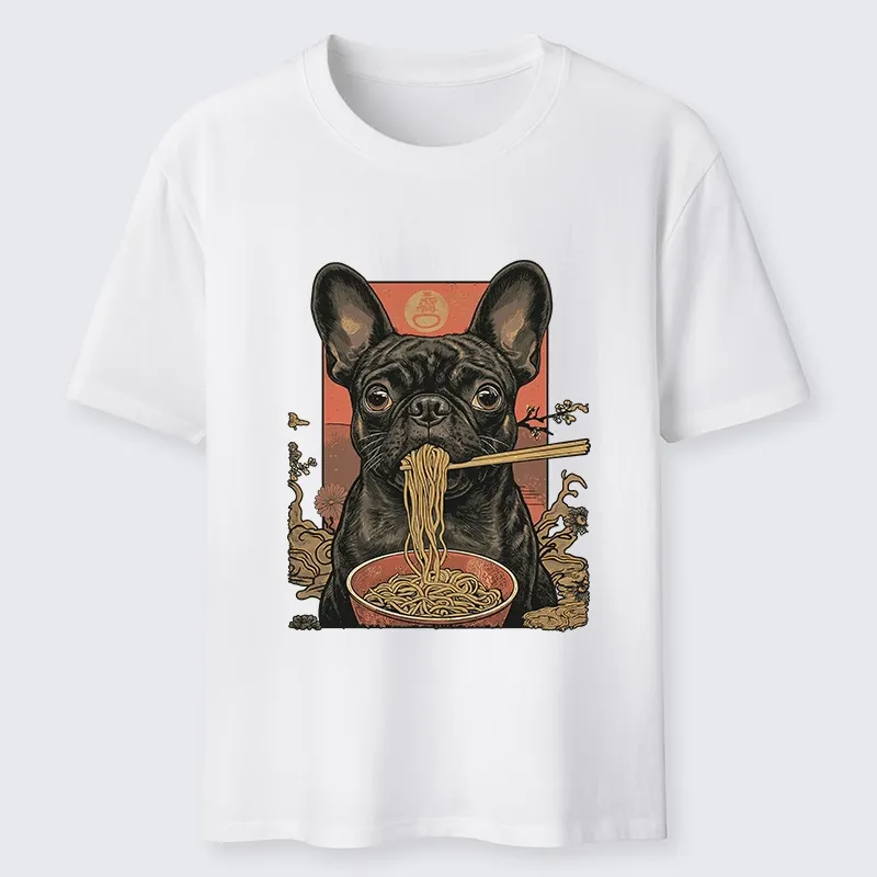 Tokyo-Tiger Vintage Style Dog And Ramen Art Classic T-Shirt
