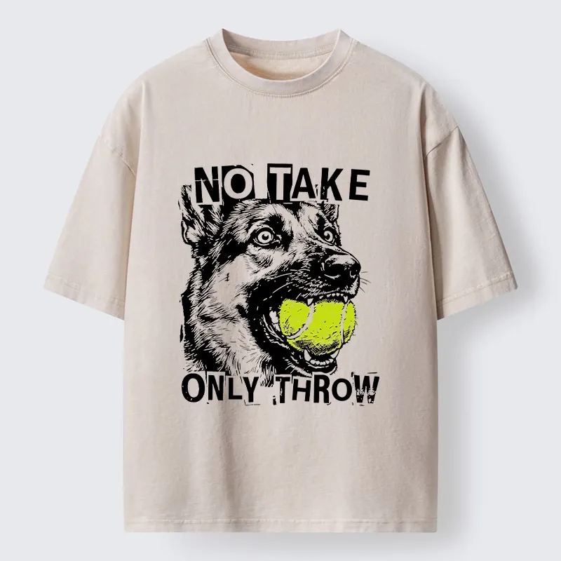 Tokyo-Tiger Dog Wants Ball Thrown Washed T-Shirt