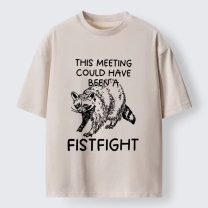 Tokyo-Tiger Fistfight Instead Of Boring Meeting Washed T-Shirt
