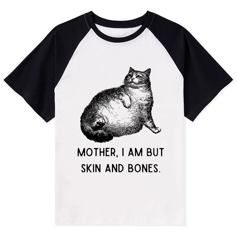 Tokyo-Tiger Skin & Bones Cat Raglan T-shirt Sale
