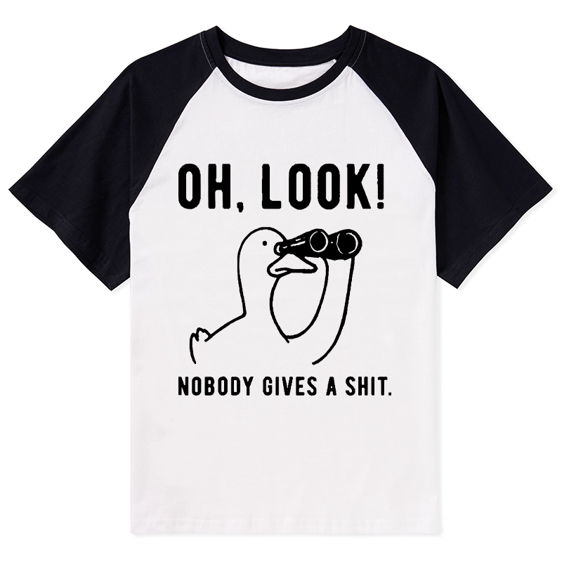 Tokyo-Tiger No One Cares About The Duck Raglan T-shirt