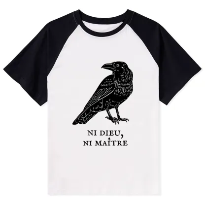 Tokyo-Tiger Crow Have A Strong Sense Of Self Raglan T-shirt