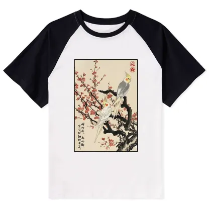 Tokyo-Tiger Whispers of Silent Blossoms Raglan T-shirt
