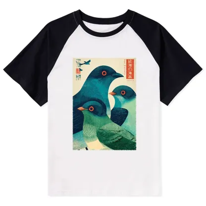 Tokyo-Tiger Petrels Of The Painted Sea Raglan T-shirt