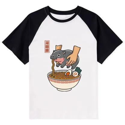 Tokyo-Tiger Noodles Got Me Raglan T-shirt