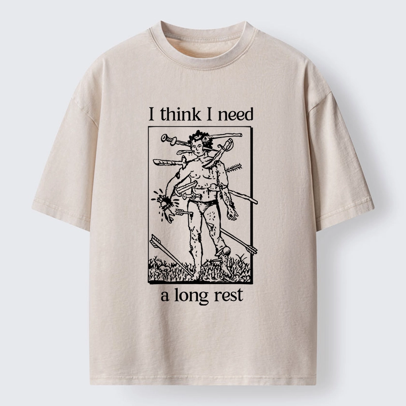 Tokyo-Tiger Long Rest For The Weary Fighter Washed T-Shirt