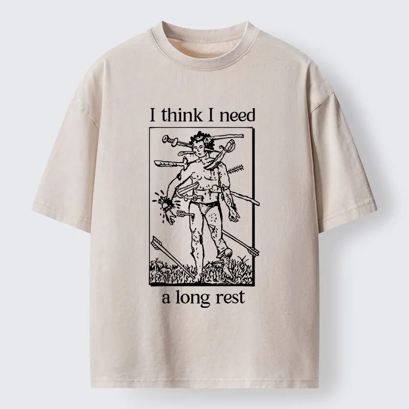 Tokyo-Tiger Long Rest For The Weary Fighter Washed T-Shirt
