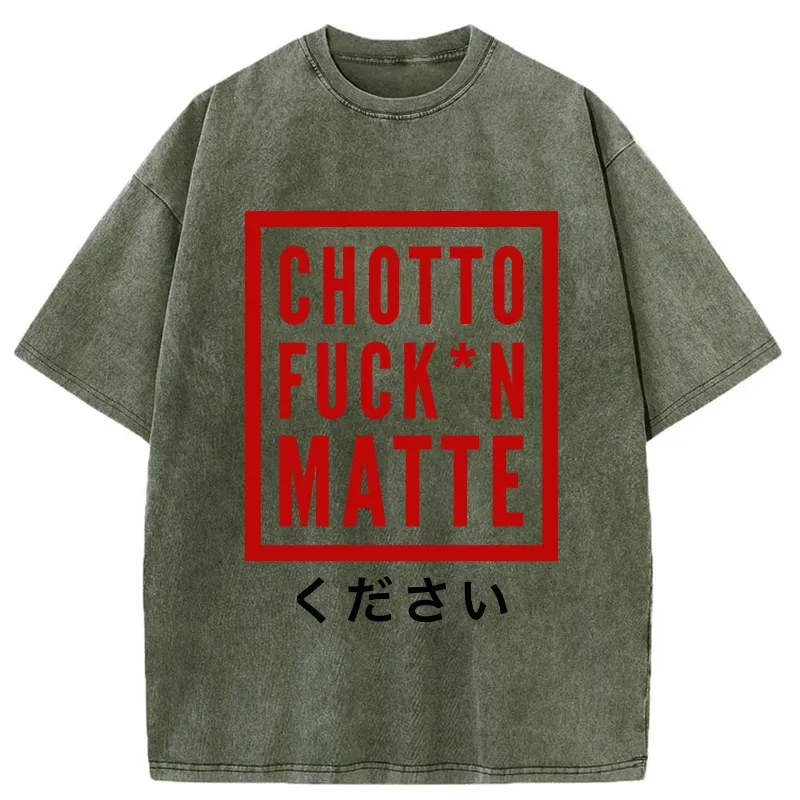 Tokyo-Tiger Japanese Chotto Matte Washed T-Shirt