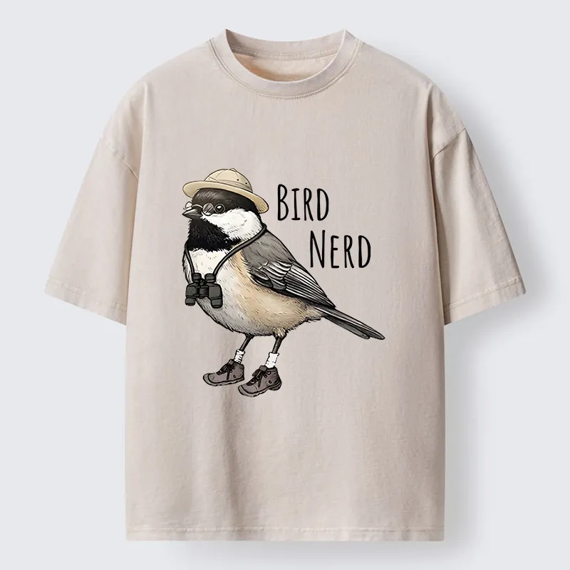 Tokyo-Tiger Bird Nerd Chickadee Explorer Washed T-Shirt Sale