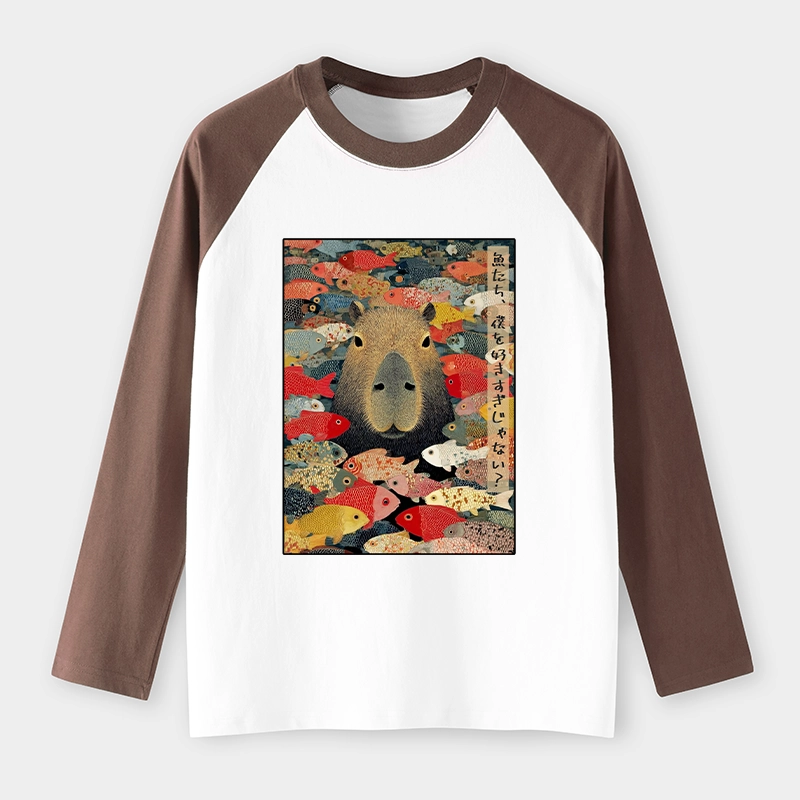 Tokyo-Tiger Am I Too Lovable? Raglan Long Sleeve T-shirt