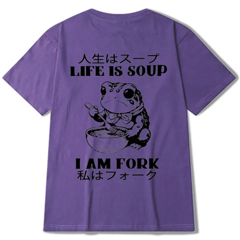 Tokyo-Tiger Life Is Soup I Am Fork Back Classic T-Shirt