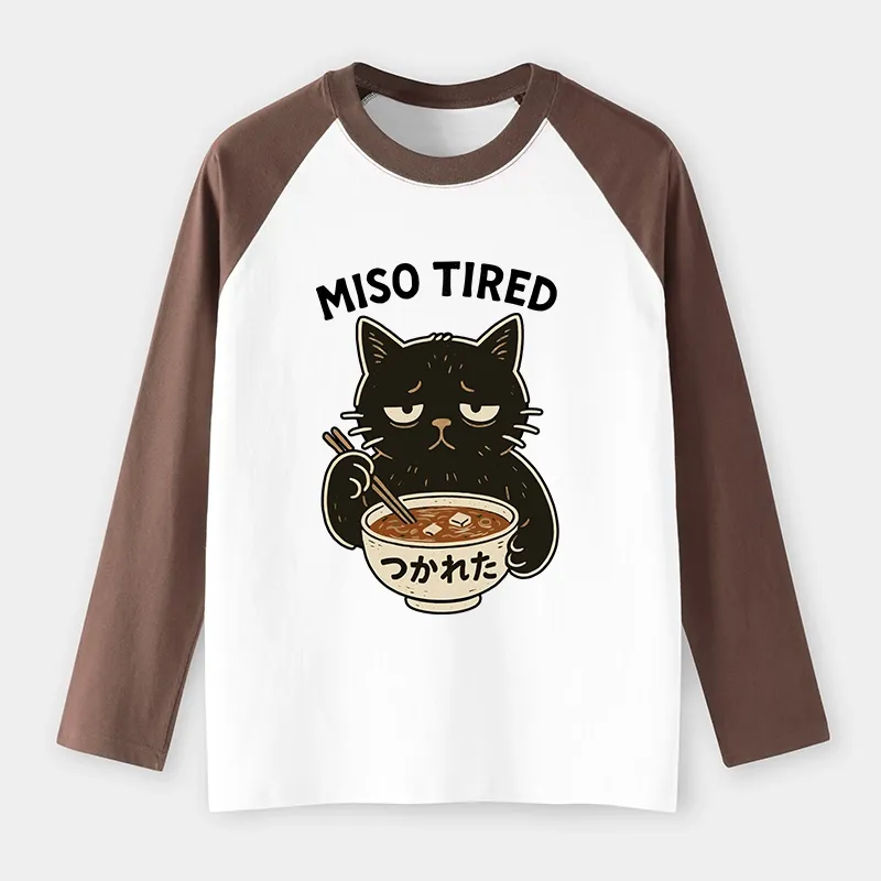 Tokyo-Tiger I’m So Tired Raglan Long Sleeve T-shirt