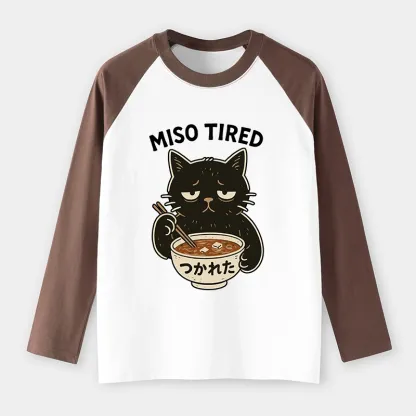 Tokyo-Tiger I’m So Tired Raglan Long Sleeve T-shirt