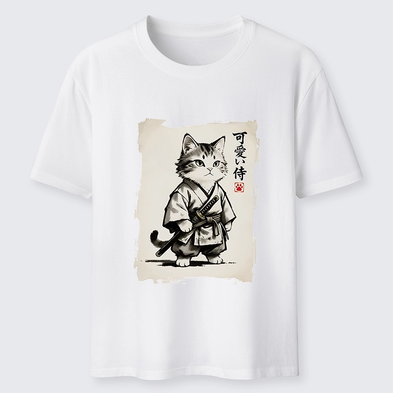 Tokyo-Tiger Japanese Samurai Cat Illustration Classic T-Shirt