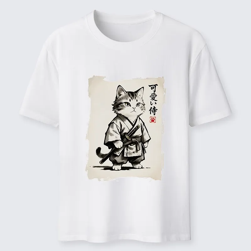 Tokyo-Tiger Japanese Samurai Cat Illustration Classic T-Shirt