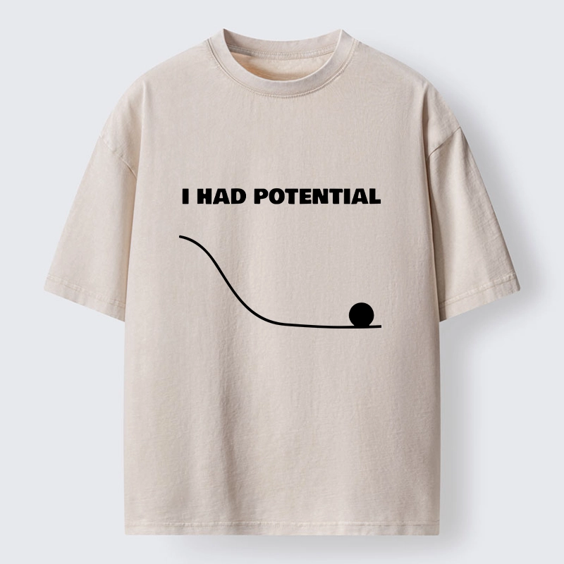 Tokyo-Tiger Funny Downward Potential Meme Washed T-Shirt