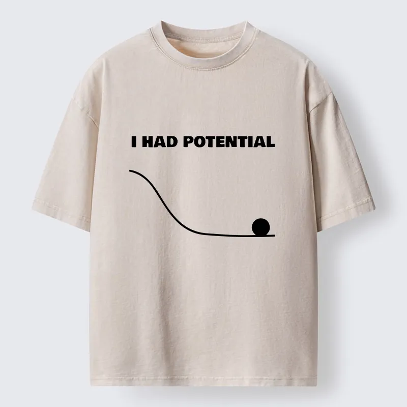 Tokyo-Tiger Funny Downward Potential Meme Washed T-Shirt