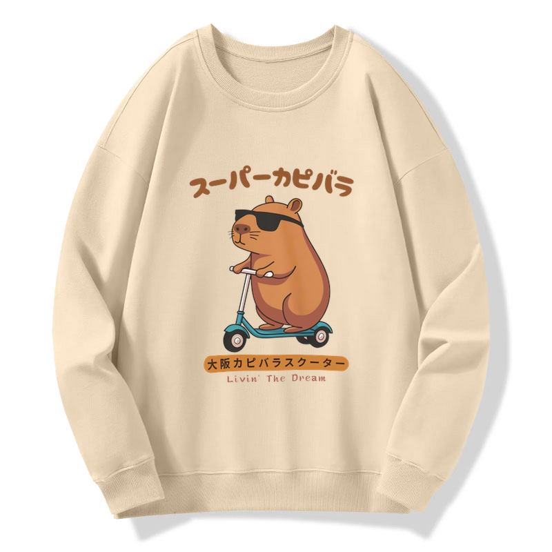 Tokyo-Tiger Osaka Capybara Scooter Sweatshirt