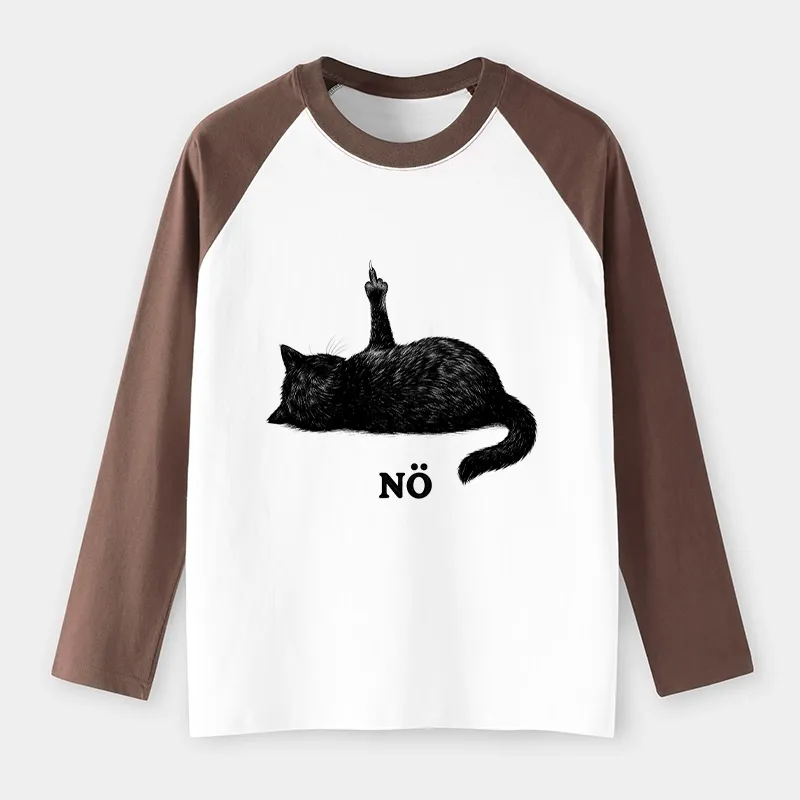 Tokyo-Tiger Cat Refused Raglan Long Sleeve T-shirt