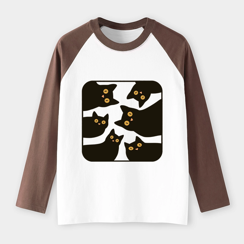 Tokyo-Tiger Cats Are Watching You Raglan Long Sleeve T-shirt