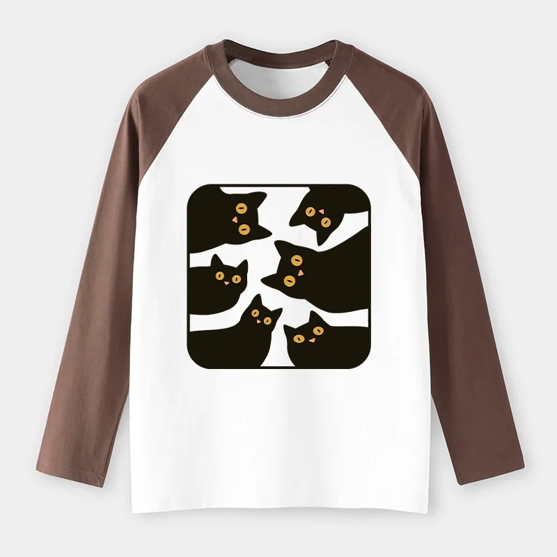 Tokyo-Tiger Cats Are Watching You Raglan Long Sleeve T-shirt