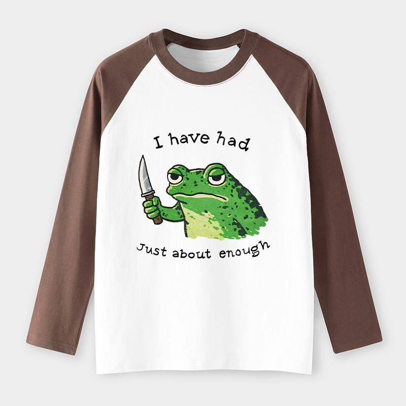Tokyo-Tiger Impatient Frog Raglan Long Sleeve T-shirt