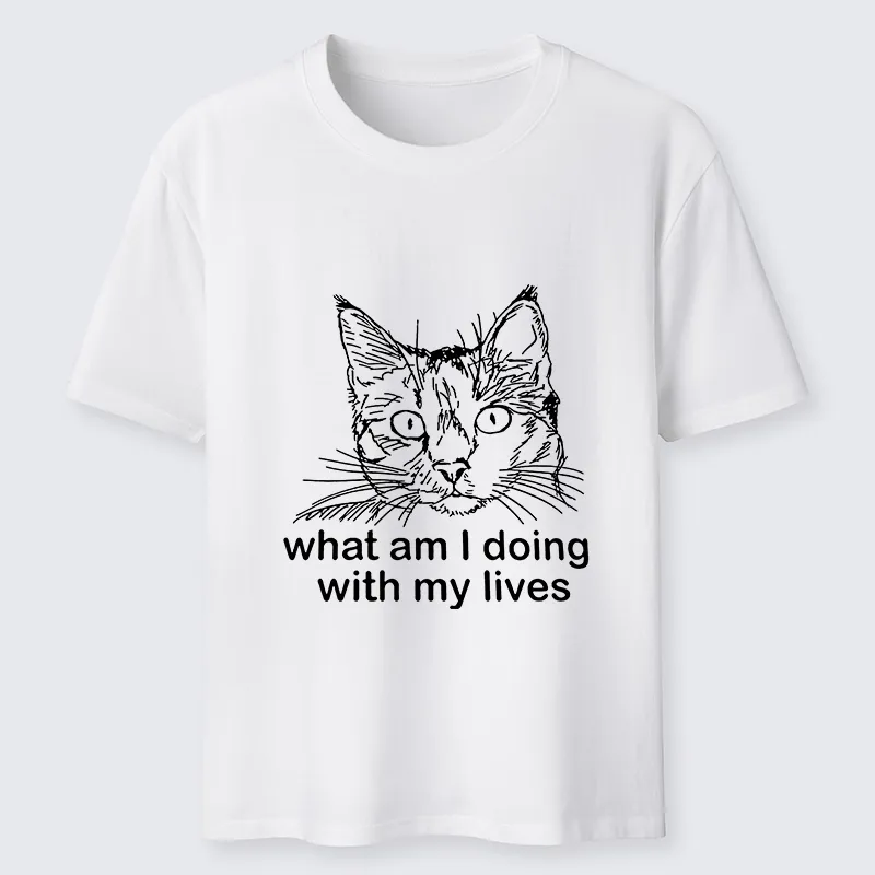 Tokyo-Tiger Confused Cat Life Reflection Classic T-Shirt