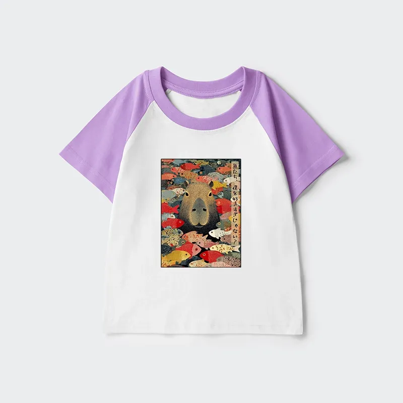 Tokyo-Tiger Am I Too Lovable? Kids Raglan T-shirt