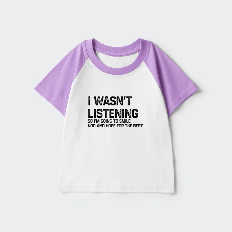 Tokyo-Tiger Indifferent To Everything Kids Raglan T-shirt