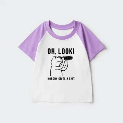 Tokyo-Tiger Frog of Indifference Kids Raglan T-shirt