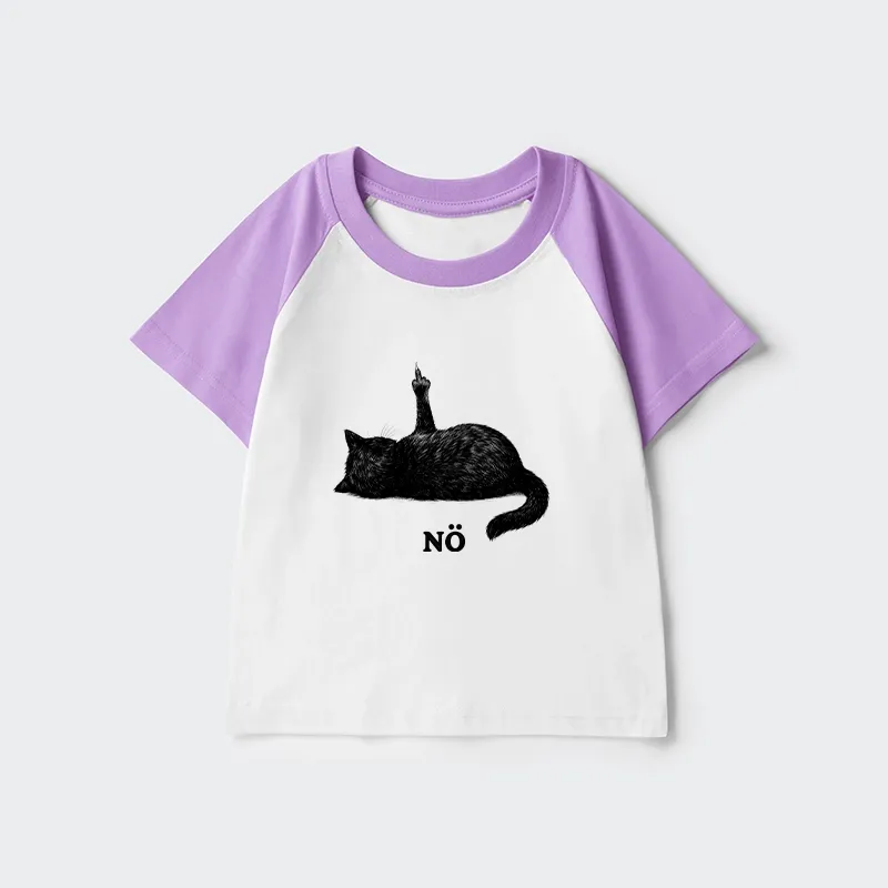 Tokyo-Tiger Cat Refused Kids Raglan T-shirt