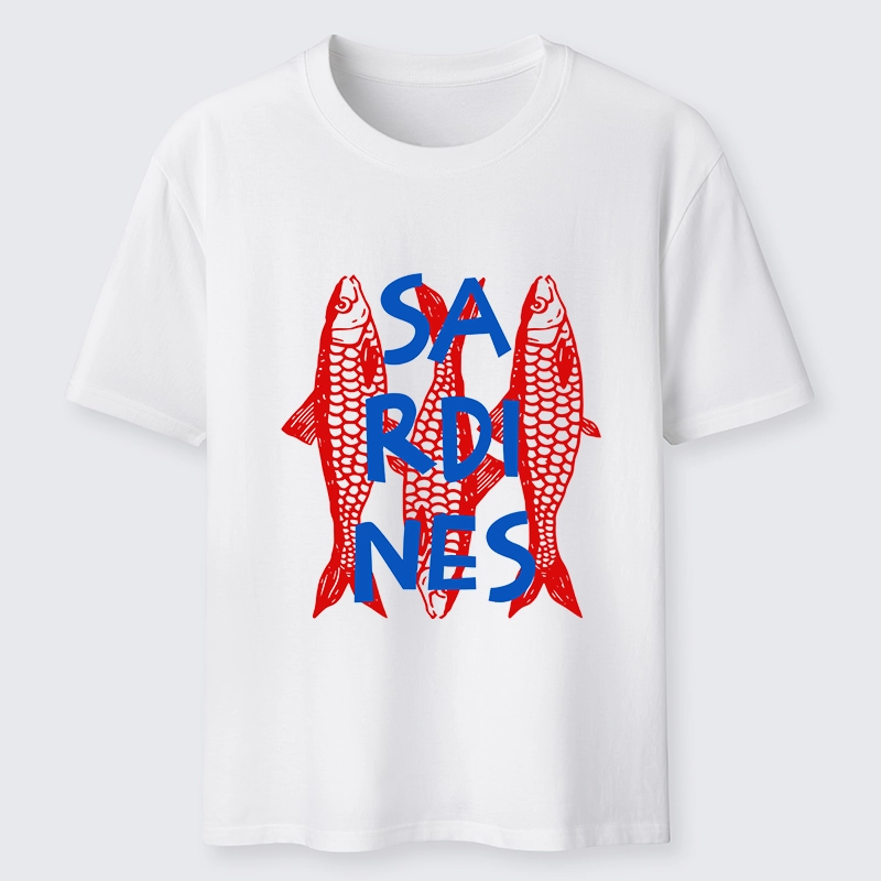 Tokyo-Tiger Vibrant Red Sardines Art Classic T-Shirt