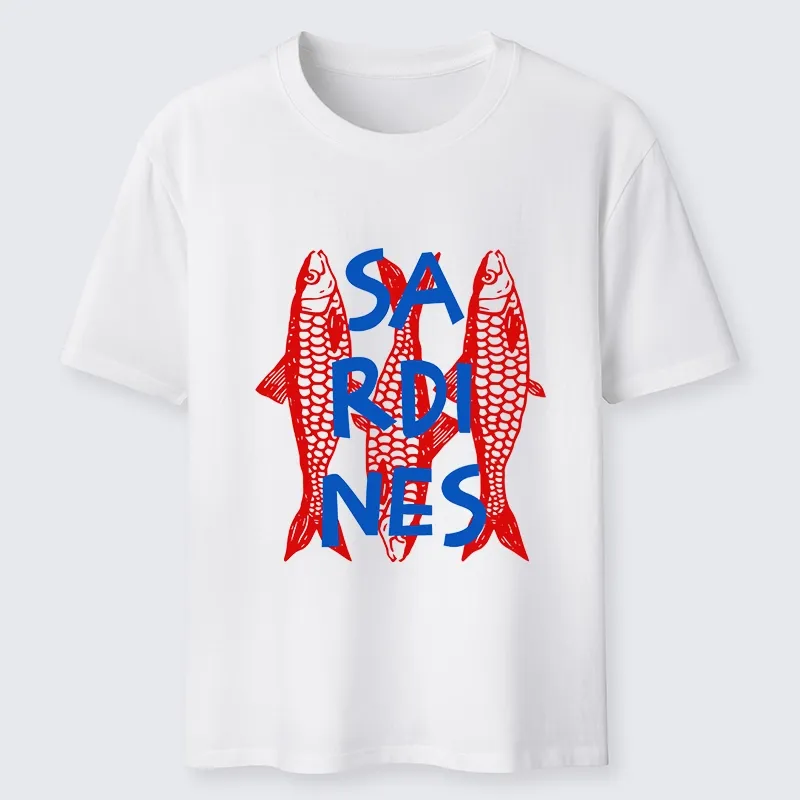 Tokyo-Tiger Vibrant Red Sardines Art Classic T-Shirt