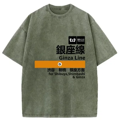 Tokyo-Tiger Ginza Line Japan Washed T-Shirt