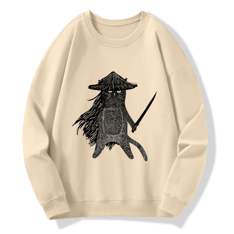 Tokyo-Tiger Japanese Samurai Cat Sweatshirt