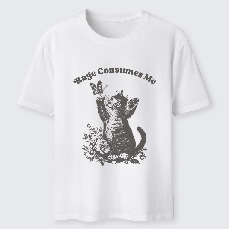 Tokyo-Tiger Rage Consumes Me Kitten Meme Classic T-Shirt