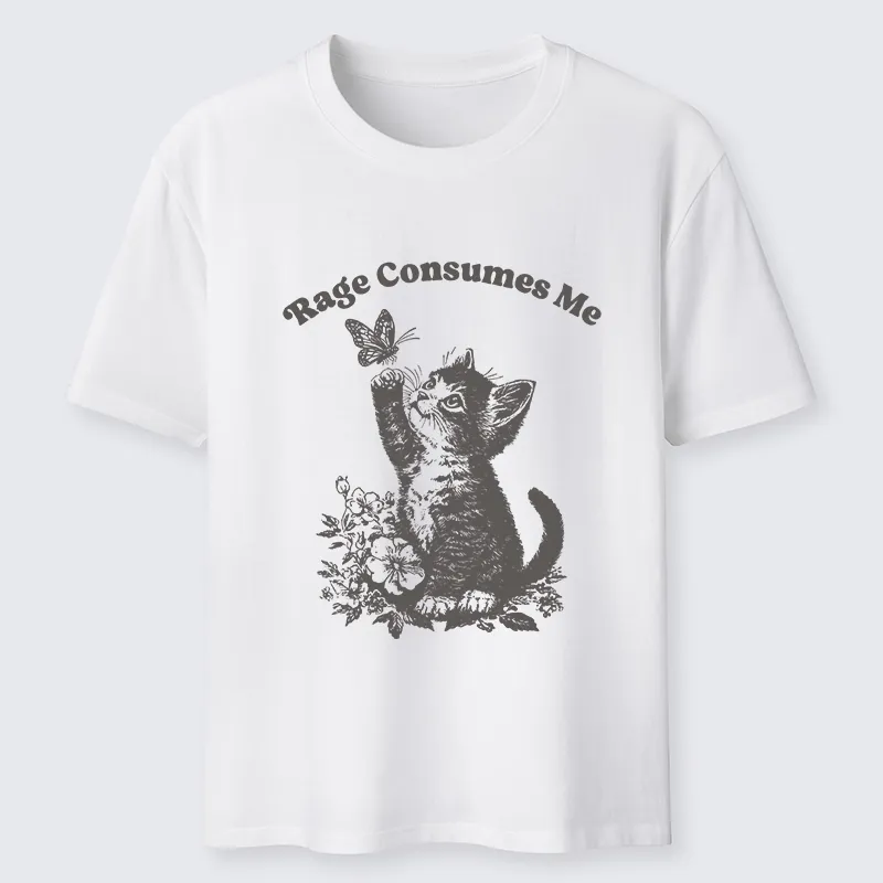 Tokyo-Tiger Rage Consumes Me Kitten Meme Classic T-Shirt Sale