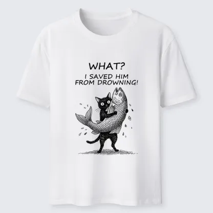 Tokyo-Tiger Cat Claims Fish Saving Meme Classic T-Shirt