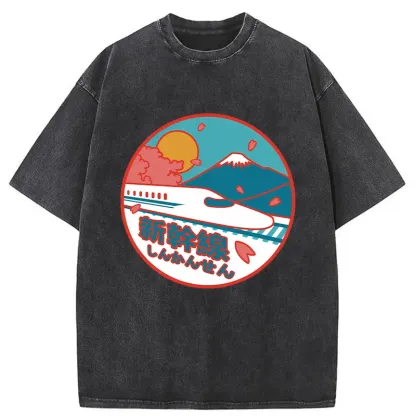 Tokyo-Tiger Japan Shinkansen Washed T-Shirt