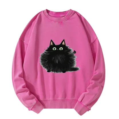 Tokyo-Tiger Cat's Approval Washed Sweatshirt