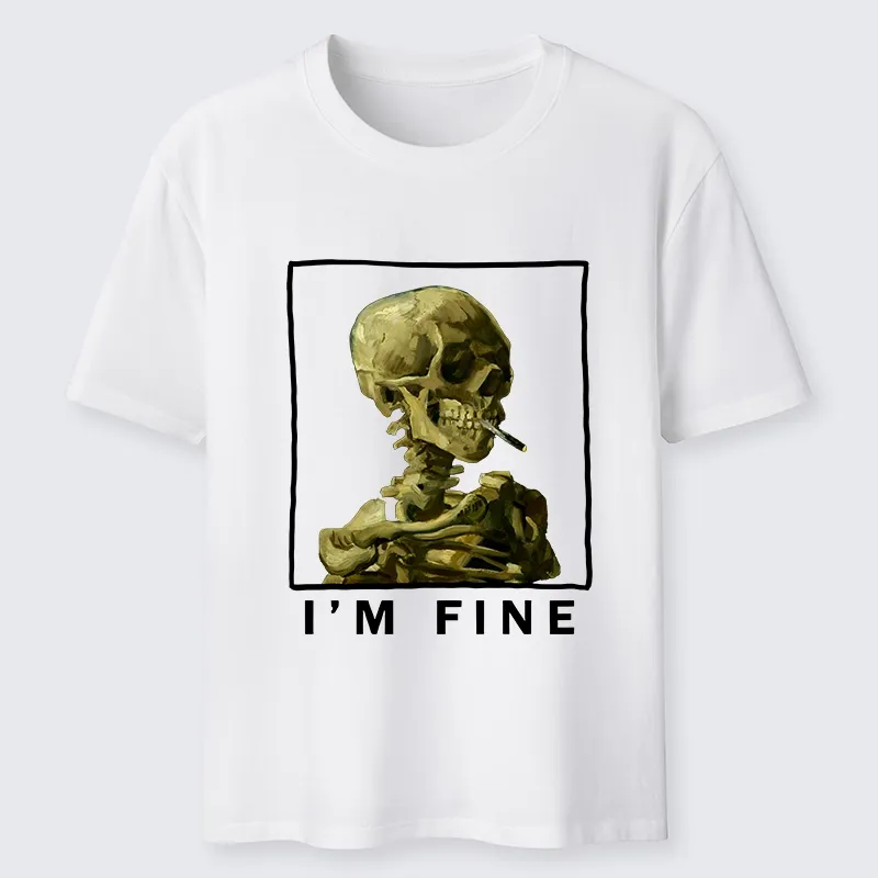 Tokyo-Tiger Skeleton Says Im Fine Classic T-Shirt