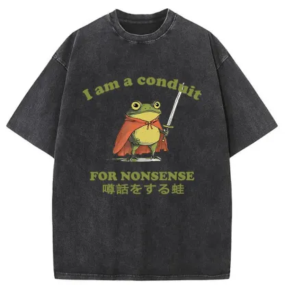 Tokyo-Tiger Nonsense Frog Washed T-Shirt
