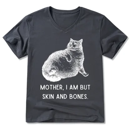 Tokyo-Tiger Skin & Bones Cat V-Neck Classic T-Shirt