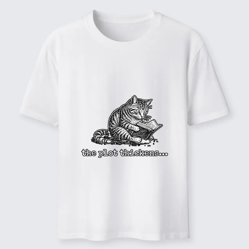 Tokyo-Tiger Meme Cat Reading Mystery Book Classic T-Shirt