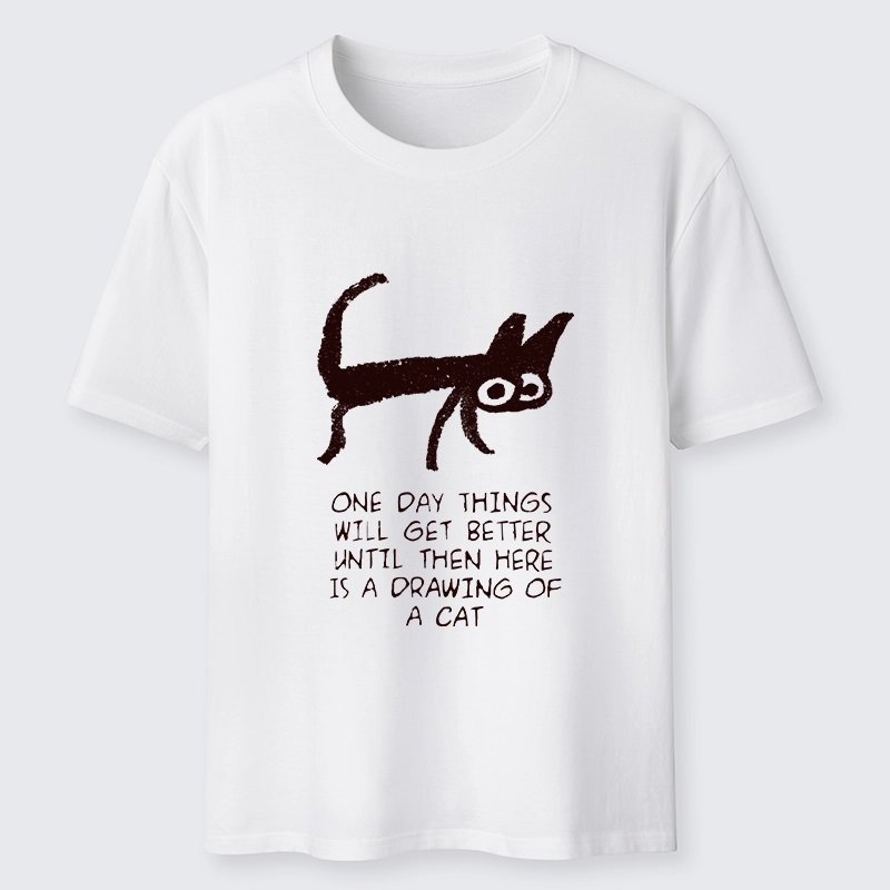 Tokyo-Tiger Cat Cheer Up Drawing Classic T-Shirt