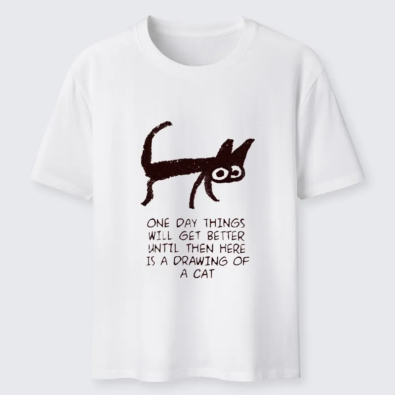 Tokyo-Tiger Cat Cheer Up Drawing Classic T-Shirt Sale