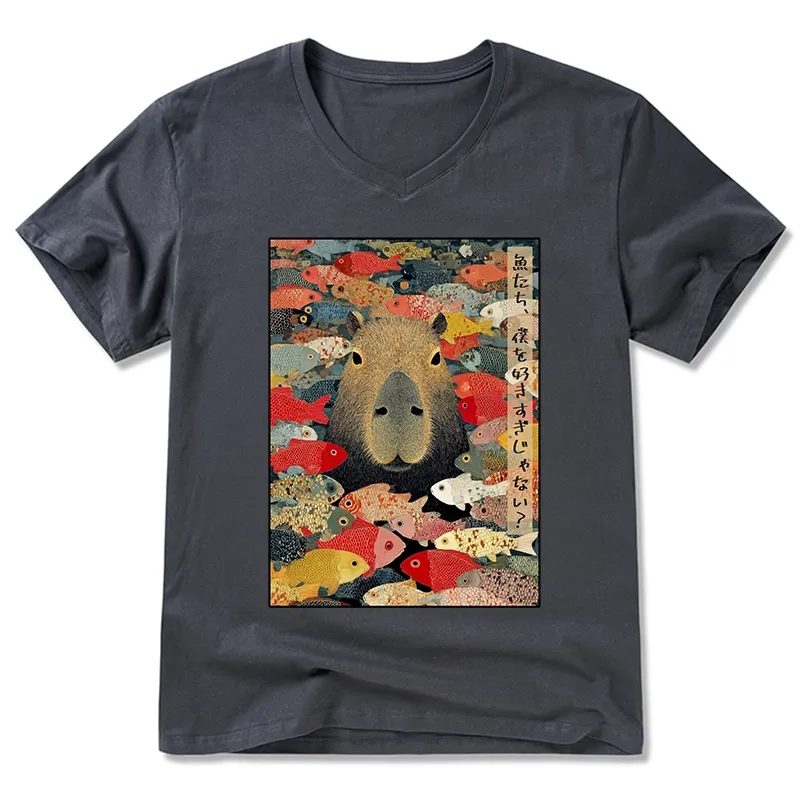Tokyo-Tiger Am I Too Lovable? V-Neck Classic T-Shirt